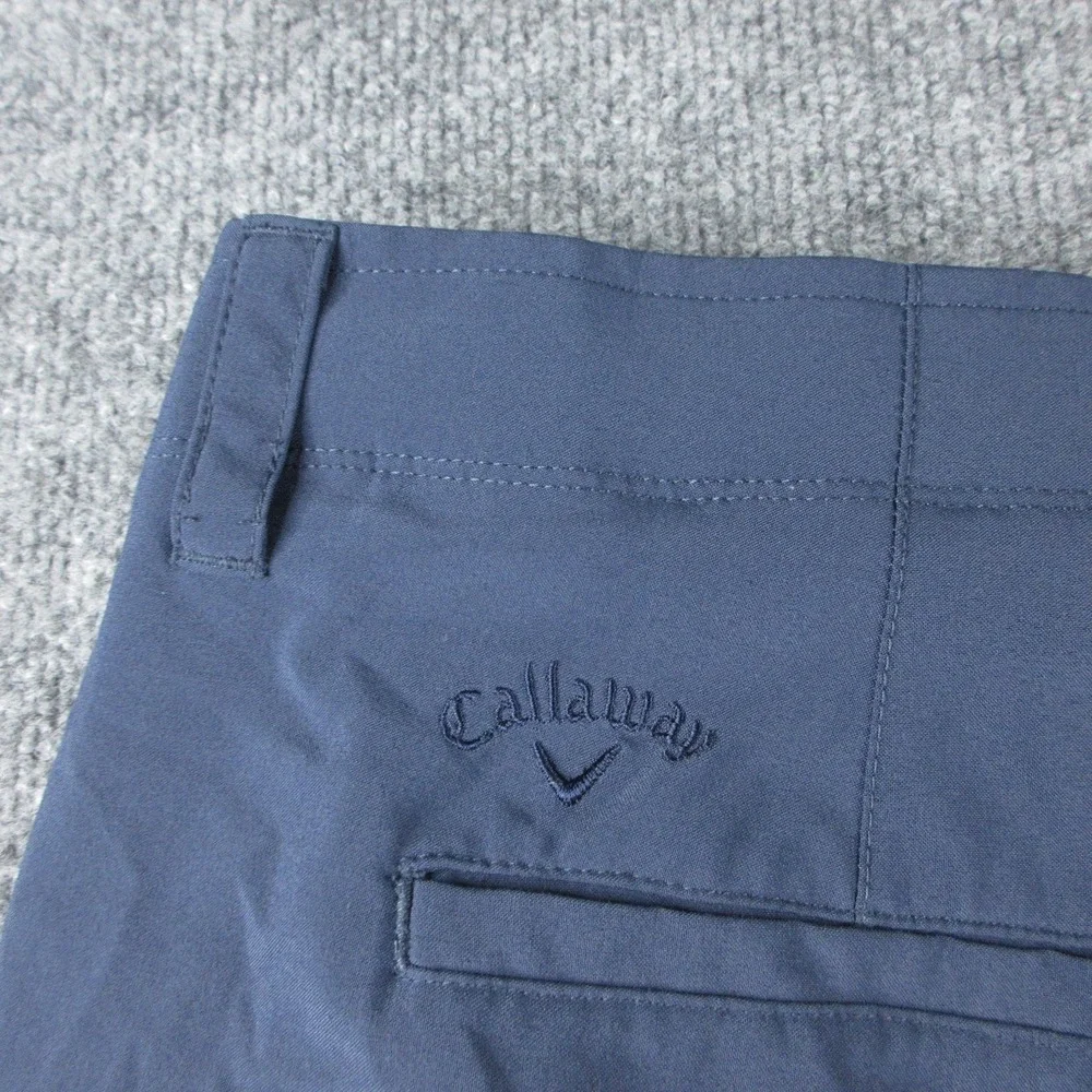 Callaway Golf Chino Shorts Mens 36 Blue Microfiber 10 Inseam Stretch Pockets